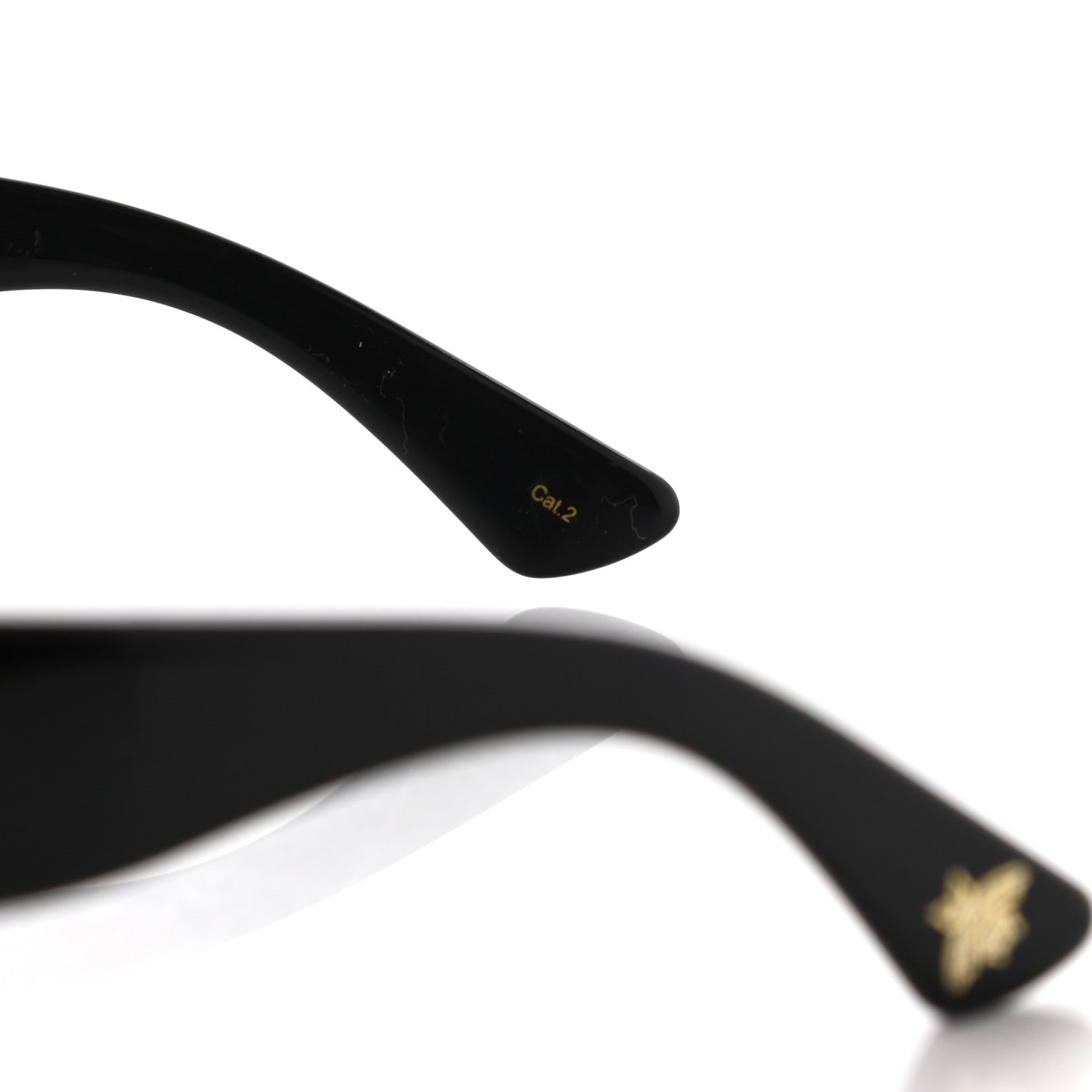 Gucci Acetate Square Frame Sunglasses GG0083S Glitter Red Black Green 7 of 8