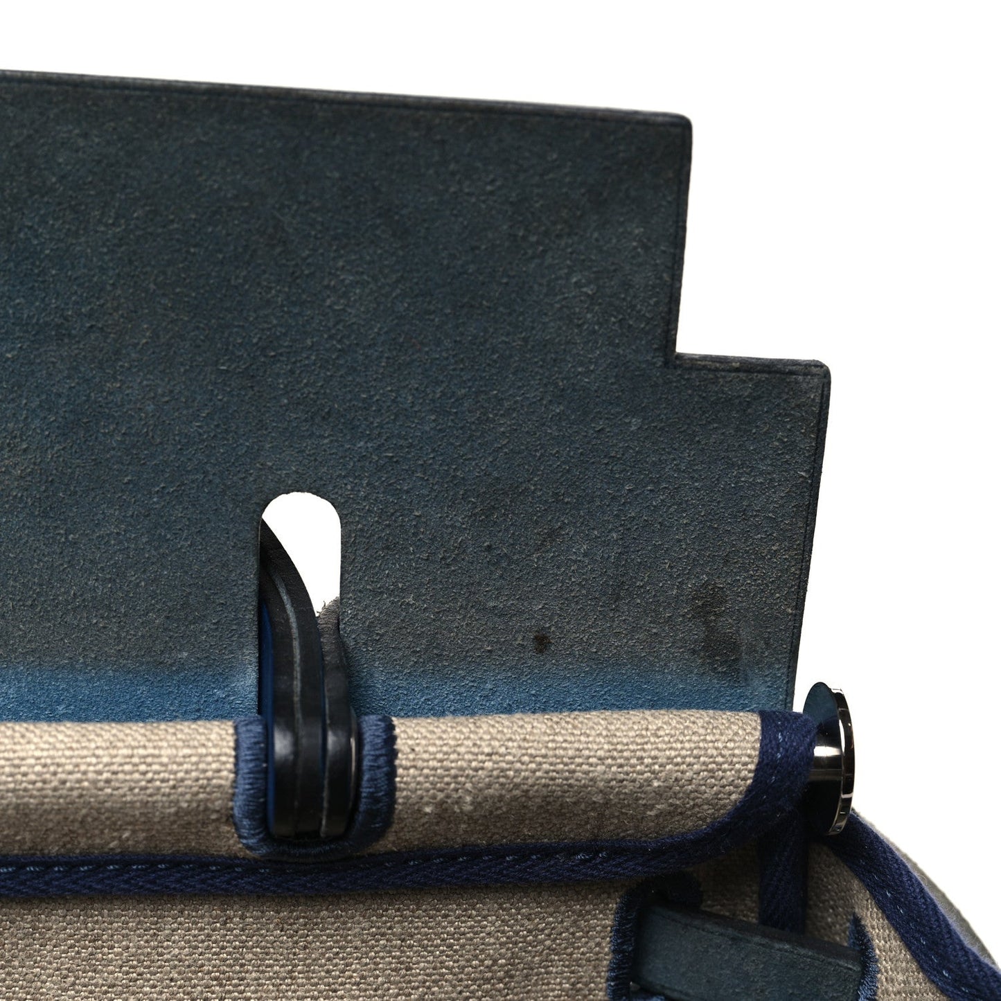 Military Toile Vache Hunter Herbag Zip Retourne 31 PM Bleu De France Ecru
