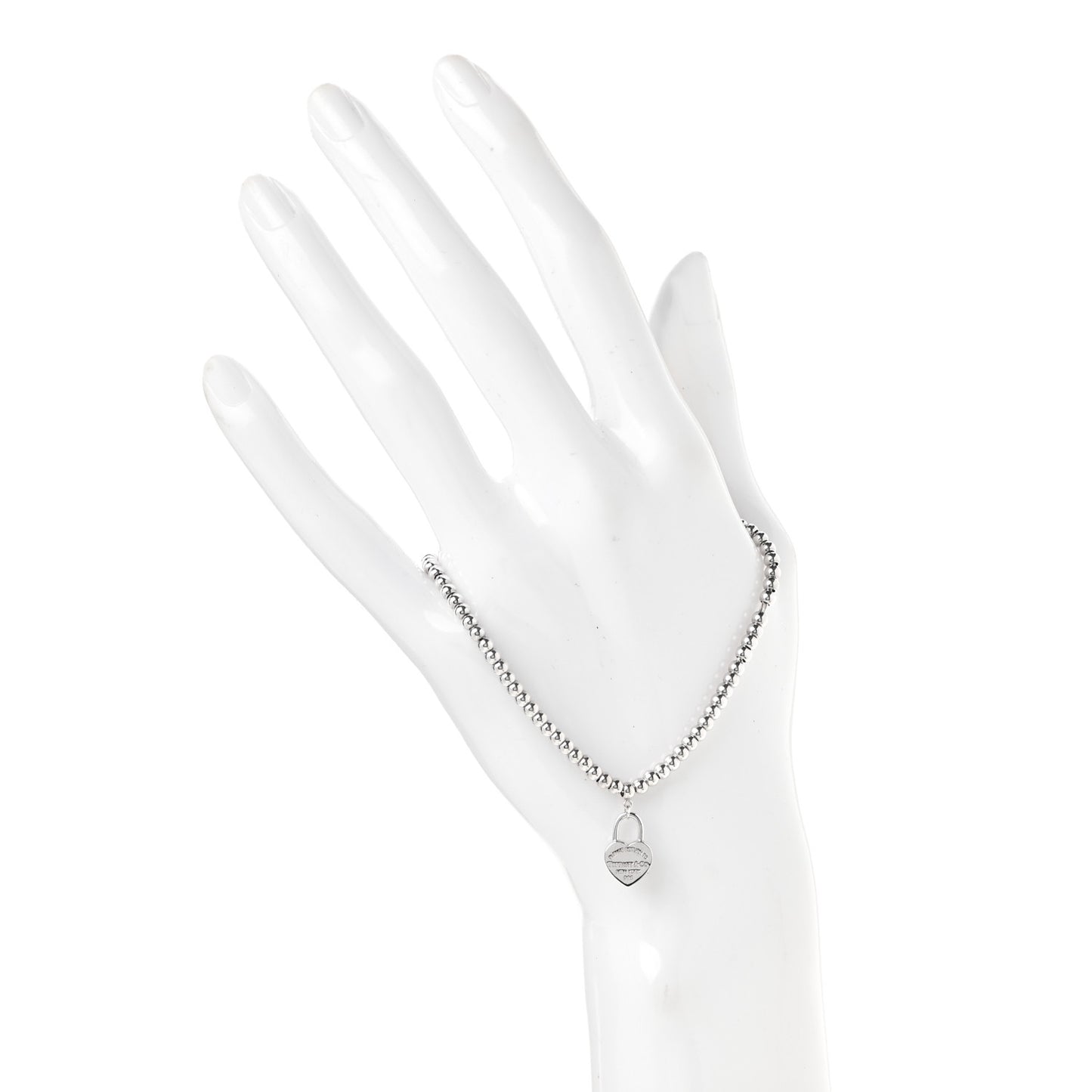 Sterling Silver 3mm Return to Tiffany Heart Lock Bead Bracelet