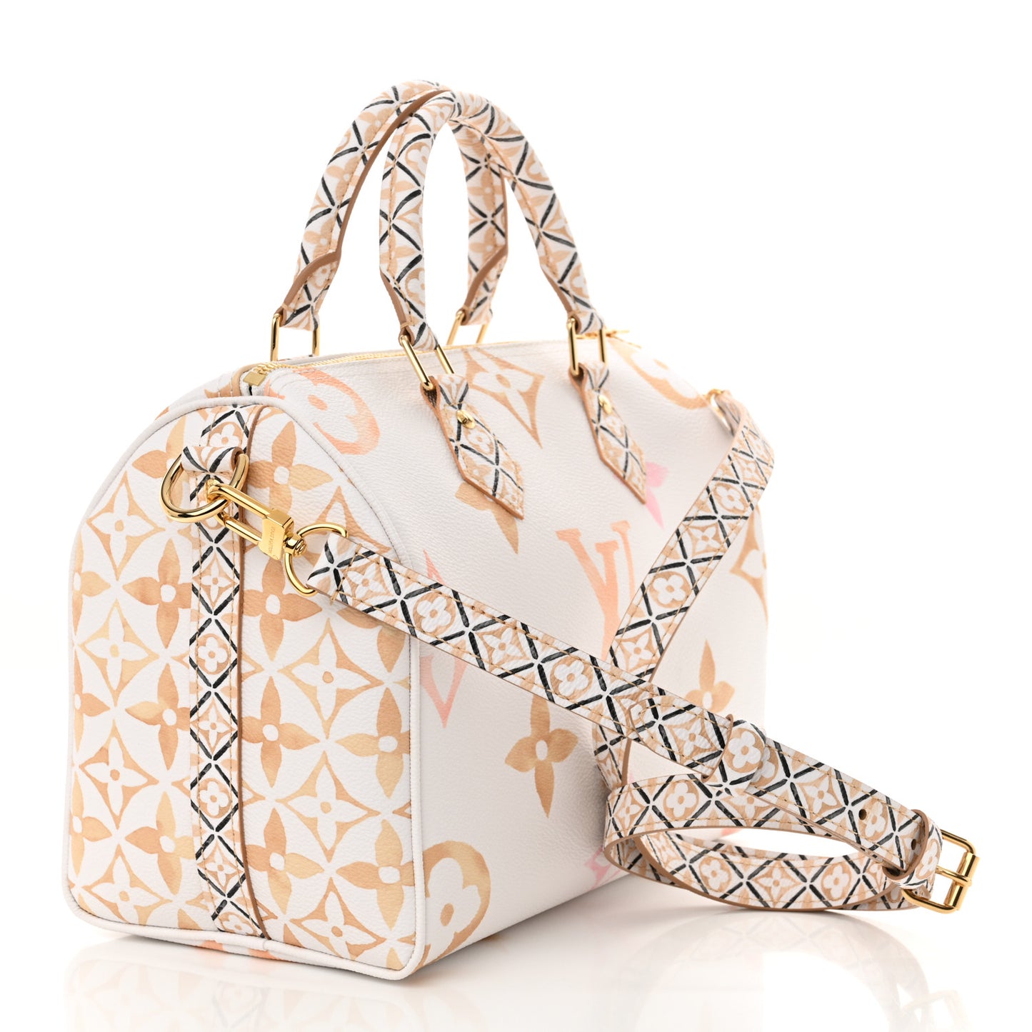 Monogram Giant By The Pool 2.0 Speedy Bandouliere 25 Beige