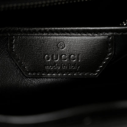 Gucci Boarded Dyana Lux Calfskin Web Monochrome Small Bamboo 1947 Top Handle Bag Black 7 of 12