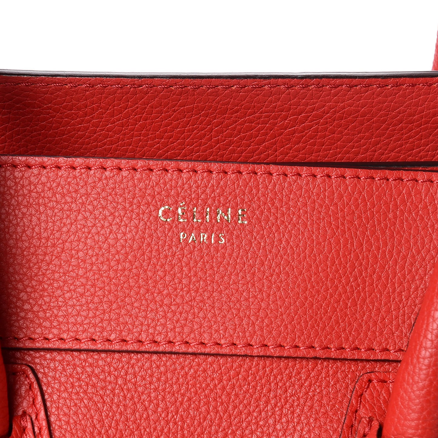 Drummed Calfskin Mini Luggage Red