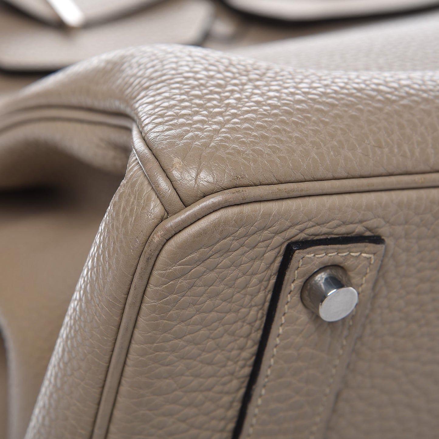 Taurillon Clemence Birkin 40 Gris Tourterelle