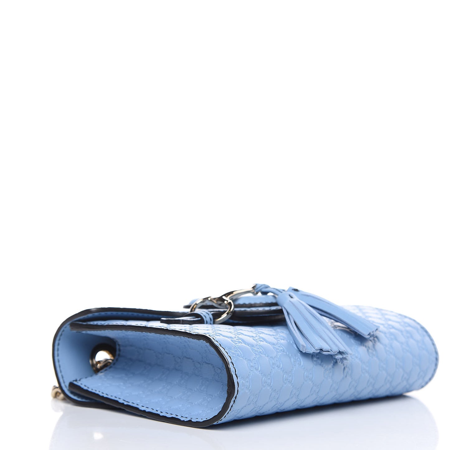 Soft Microguccissima Mini Emily Chain Shoulder Bag Mineral Blue