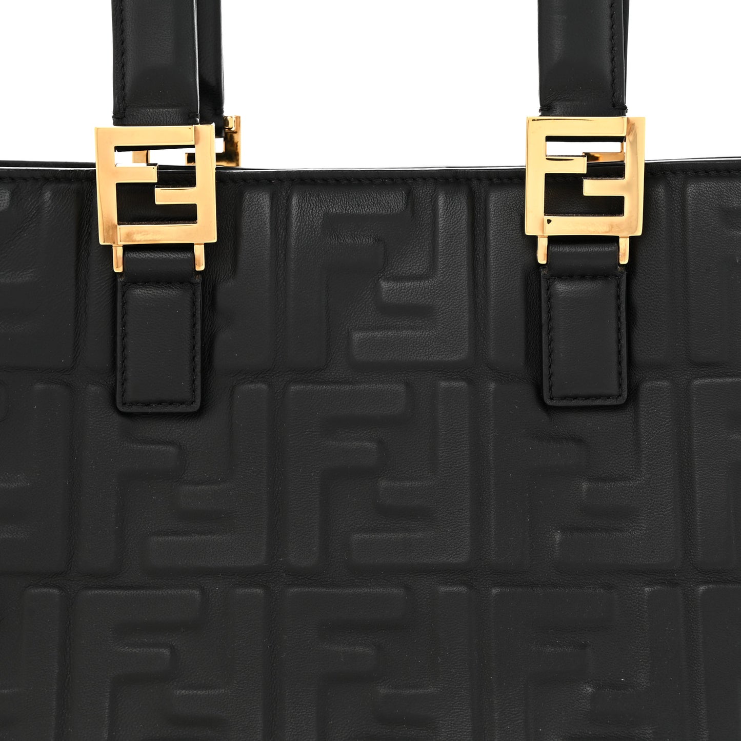 Nappa FF 1974 Embossed Small FF Tote Black