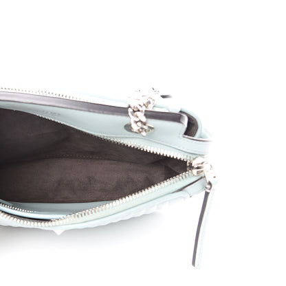 Fendi Shiny Nappa Trapuntata Chain Small DotCom Click Chain Satchel Pale Blue 5 of 11