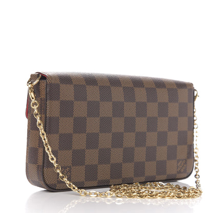 Louis Vuitton Damier Ebene Pochette Felicie Chain Wallet 4 of 18