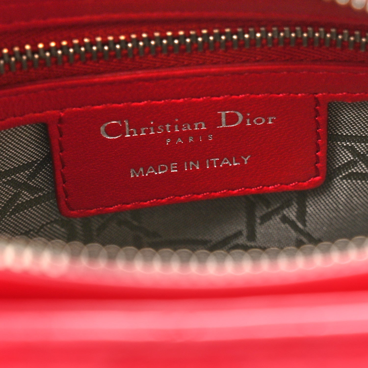 Christian Dior Lambskin Cannage Medium Lady Dior Red 6 of 11