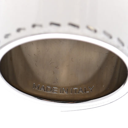 Hermes Permabrass Cadenas Charm Scarf Ring Silver Gold 3 of 4