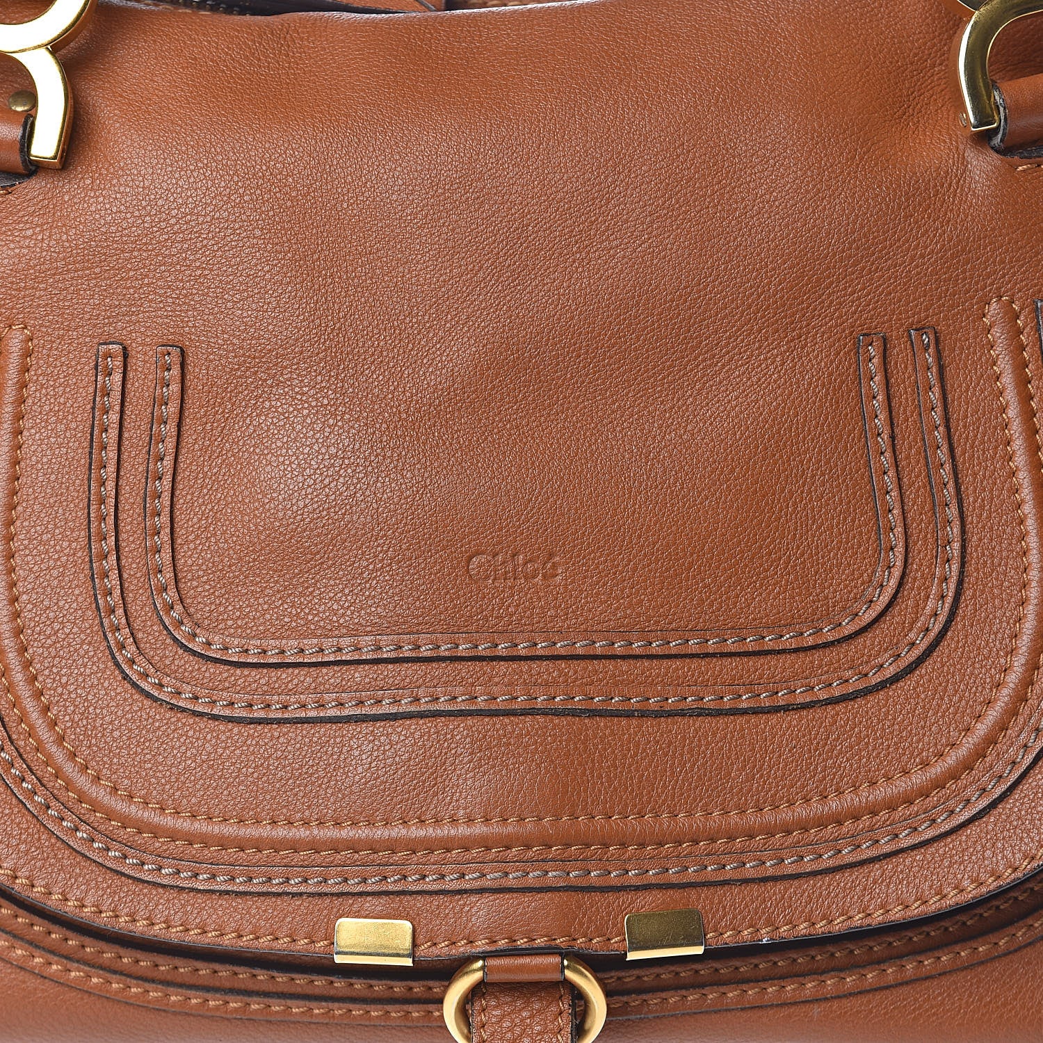 Chloe Calfskin Medium Marcie Satchel Tan 12 of 19