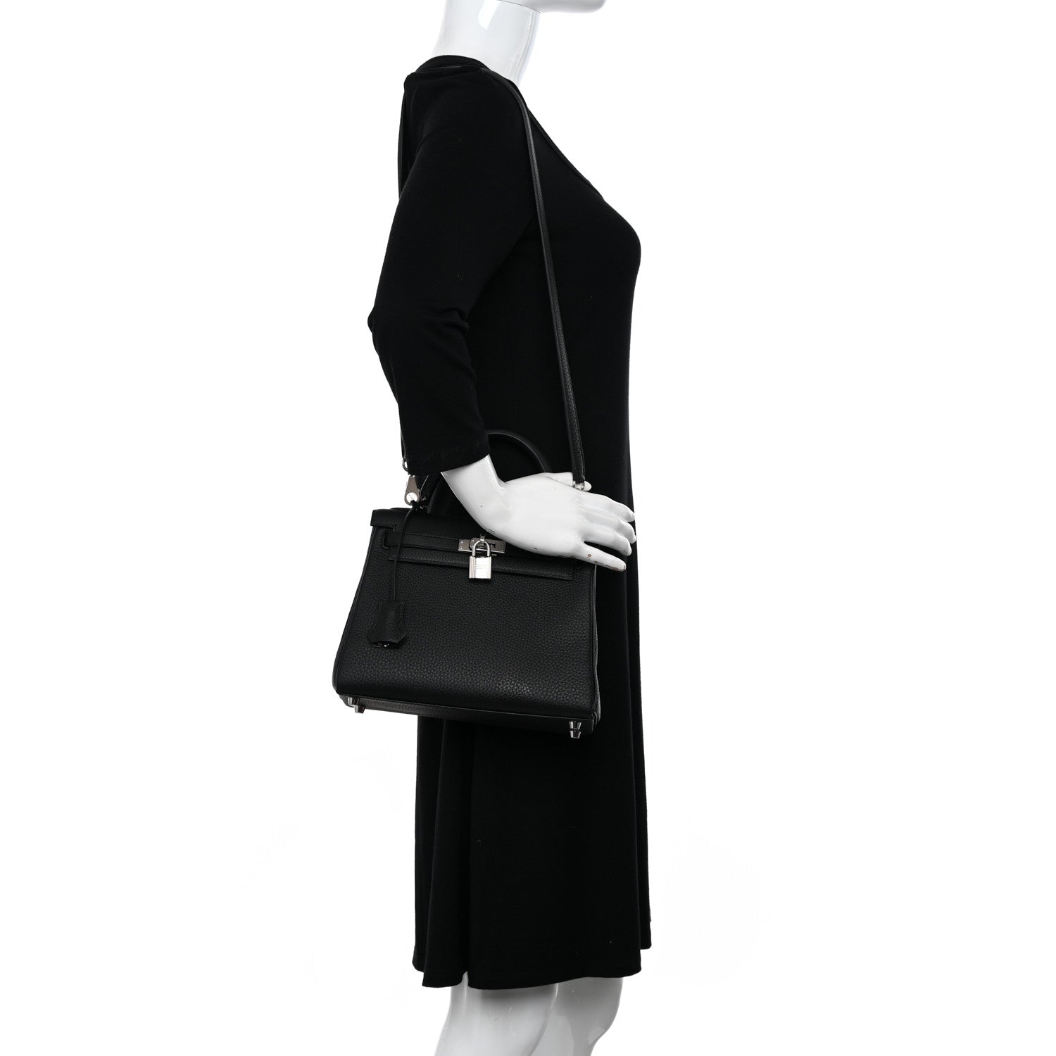 Hermes Togo Kelly Retourne 25 Black 2 of 12