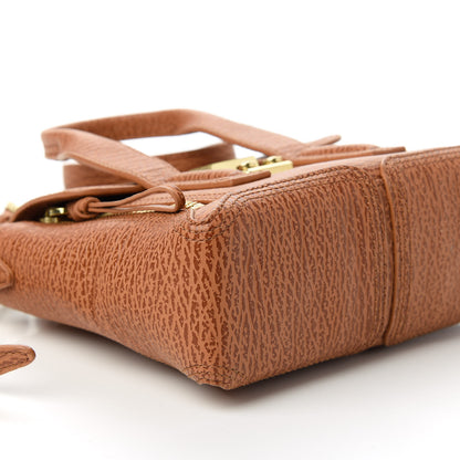 3.1 Phillip Lim Shark Embossed Textured Calfskin Mini Pashli Satchel Caramel Cognac 6 of 10