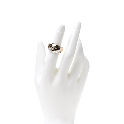 Cartier 18K Pink Yellow White Gold Large Trinity Ring 52 6 2 of 9