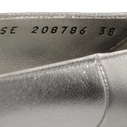 Saint Laurent Nappa Silk Tribtoo 105 Pumps Silver 38 6 of 7