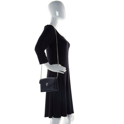 Louis Vuitton Soft Calfskin My Lockme Chain Pochette Black 2 of 8