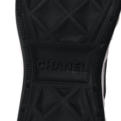 Chanel Velvet Calfskin Mixed Fibers CC Sneakers 38 Black 6 of 9