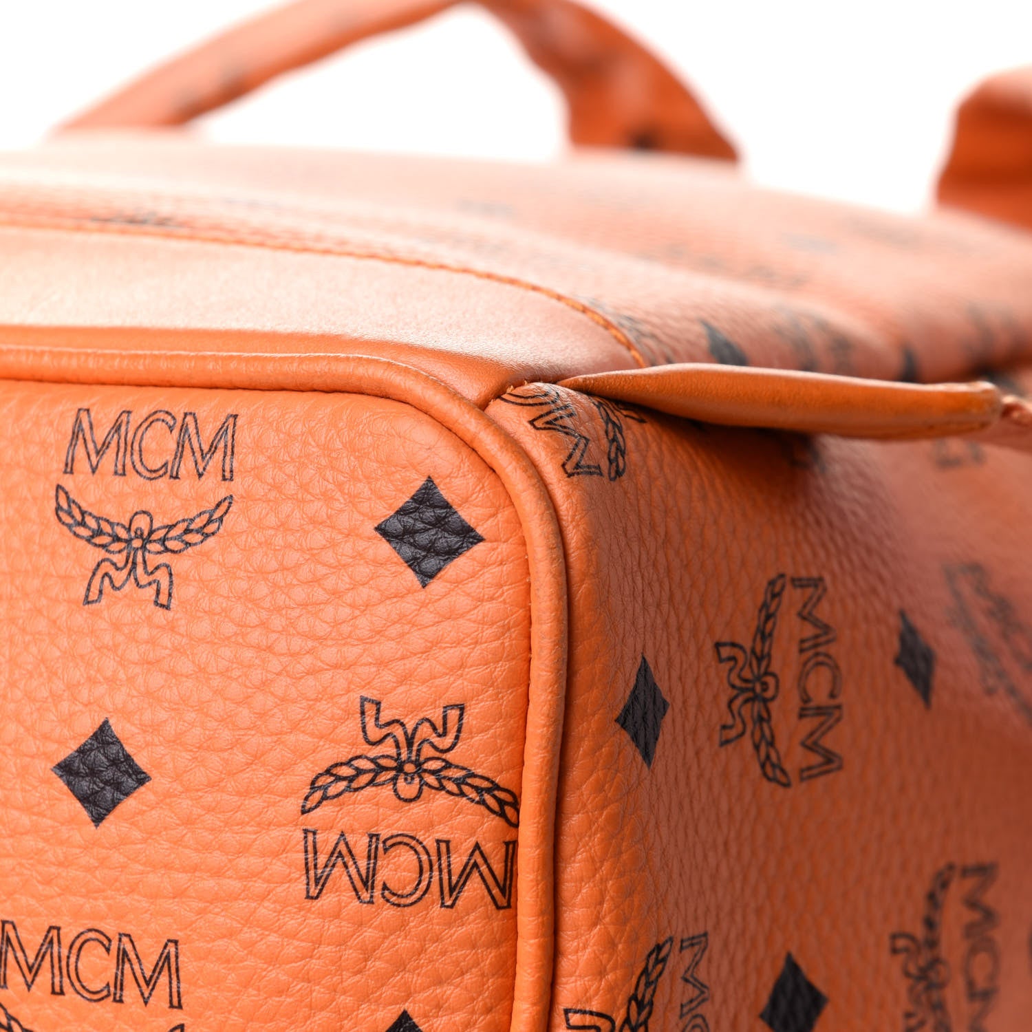 MCM Visetos Side Stud Large Stark Backpack Orange 28 of 28