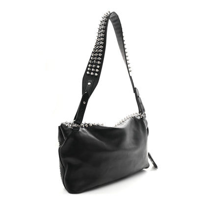 Burberry Calfskin Studded Dalston Shoulder Bag Black 3 of 12