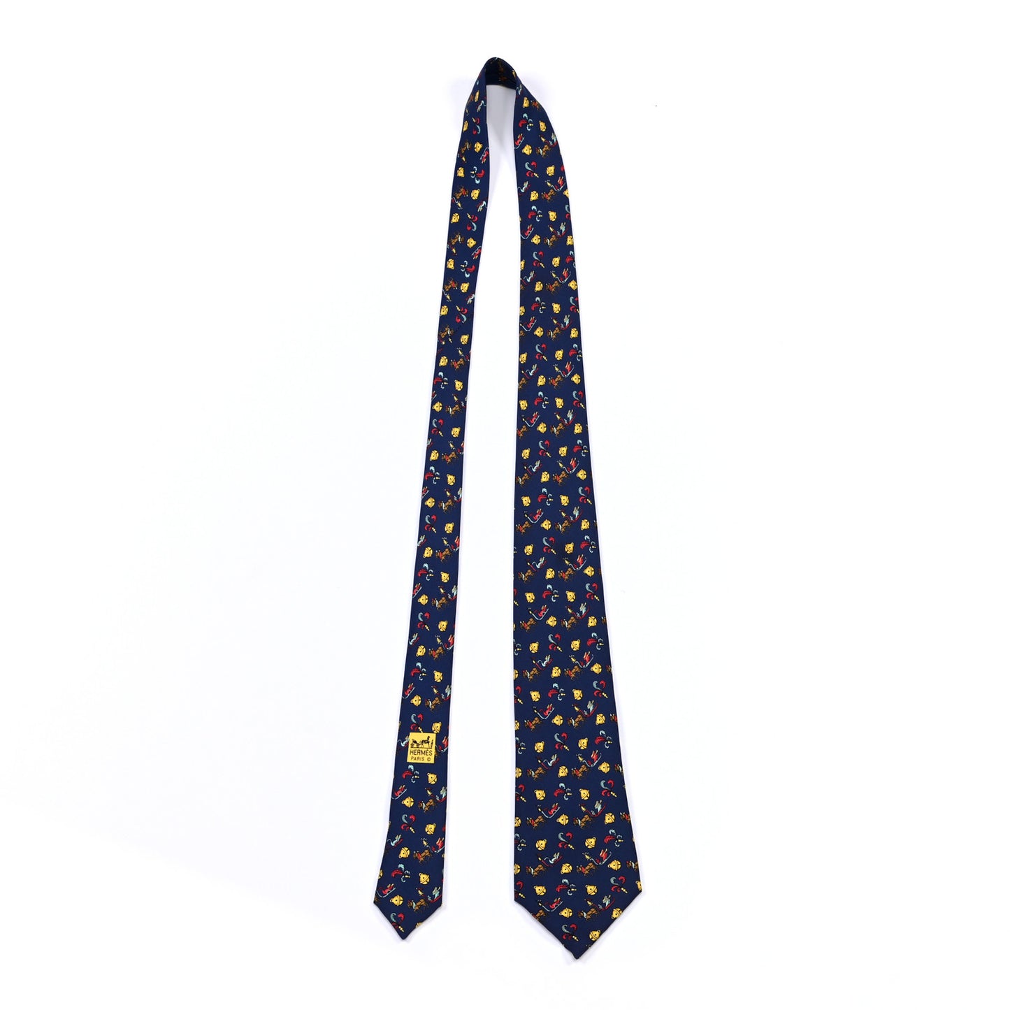 Silk Printed Mens Neck Tie Bleu