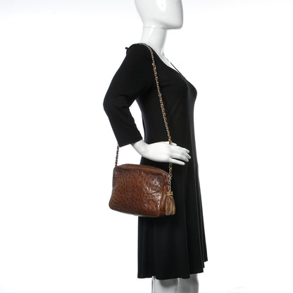 Chanel Ostrich Tassel Camera Case Brown 2 of 15