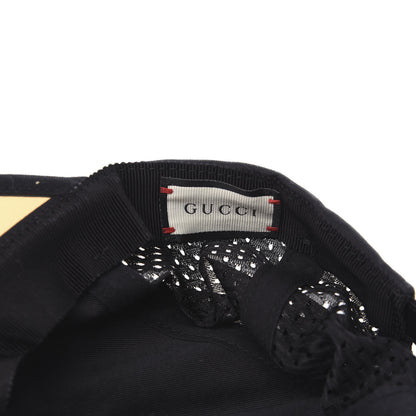 Gucci Cotton Embroidered Bunny Baseball Hat M Black 4 of 8