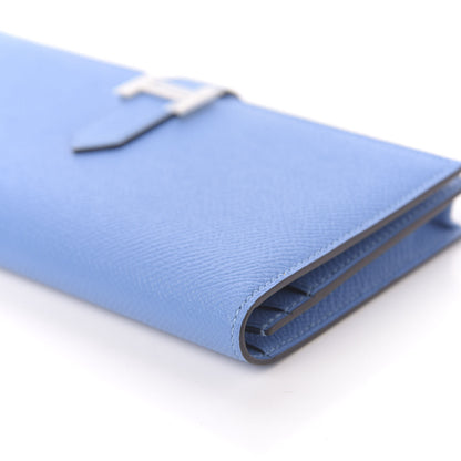 Hermes Epsom Bearn Gusset Wallet Bleu Paradis 7 of 10