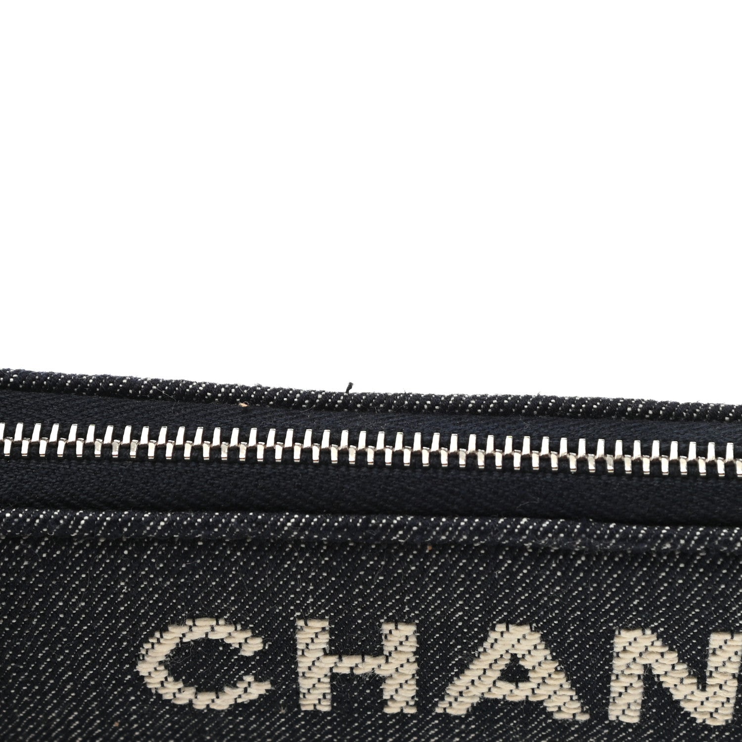 Chanel Denim Deauville Cosmetic Pouch Blue 8 of 9