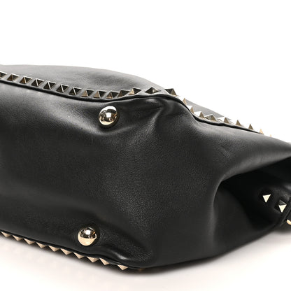 Valentino Garavani Vitello Medium Rockstud Tote Black 8 of 8