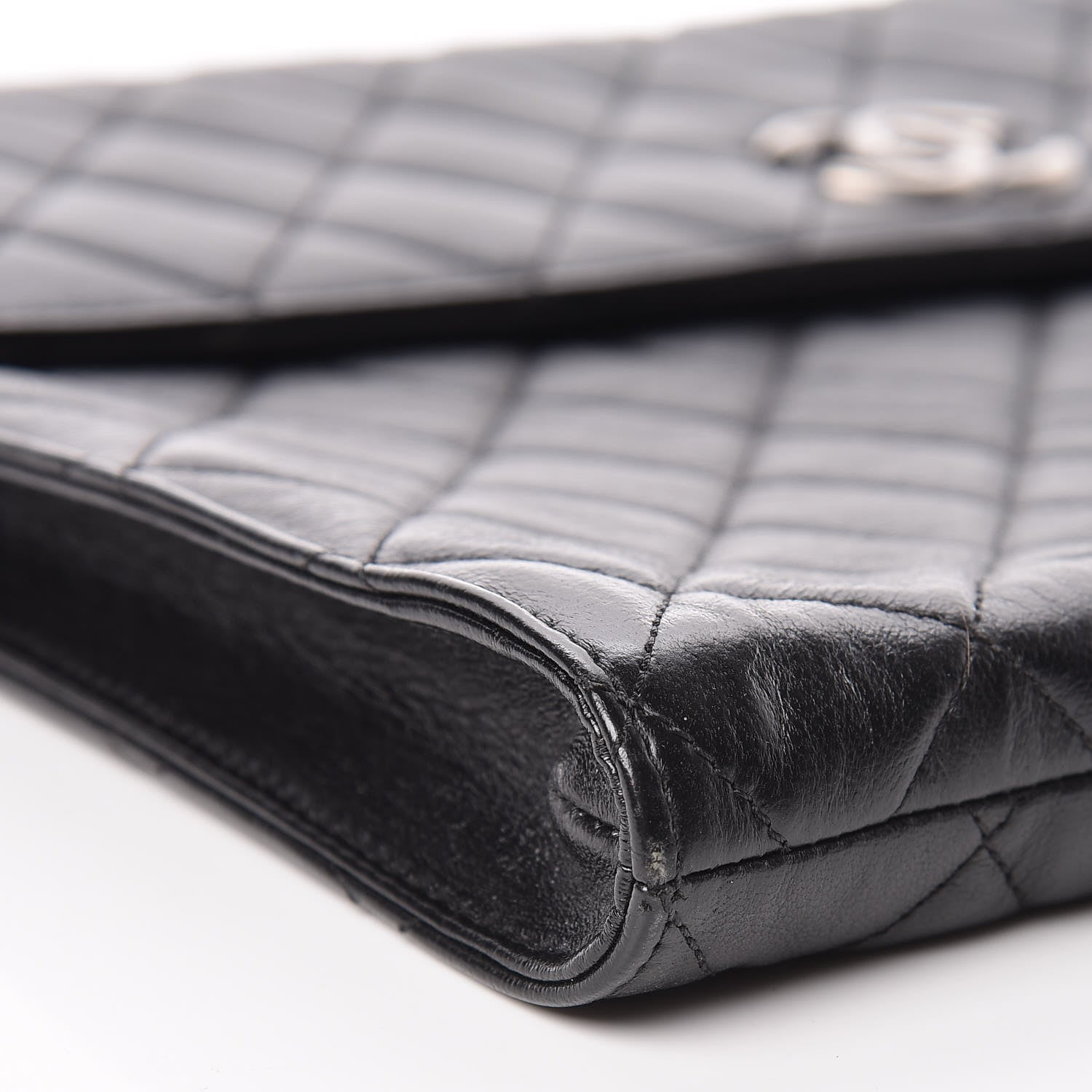 Chanel Calfskin Quilted Document Portfolio Holder Black 8 of 10
