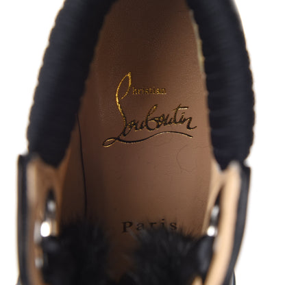Christian Louboutin Calfskin Mink Jenny From the Alps 70 Ankle Boots 35.5 Black 7 of 8