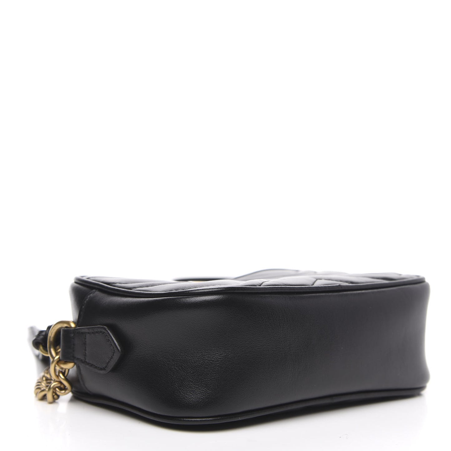 Calfskin Matelasse Mini GG Marmont Chain Shoulder Bag Black