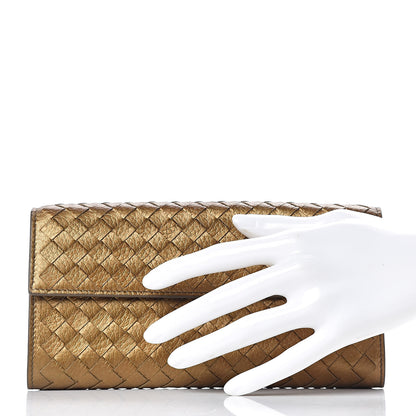 Bottega Veneta Nappa Intrecciato Continental Wallet New Bronze 2 of 8