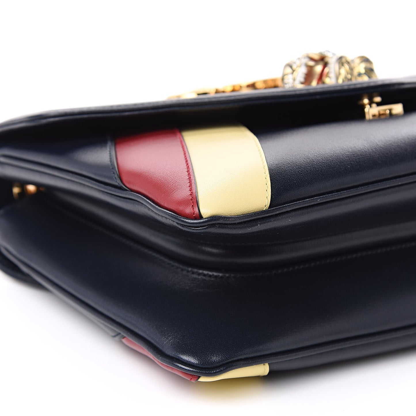 Vitello Palmellato Lux Crystal Medium Rajah Shoulder Bag Blue Romantic Cerise Butter Multicolor