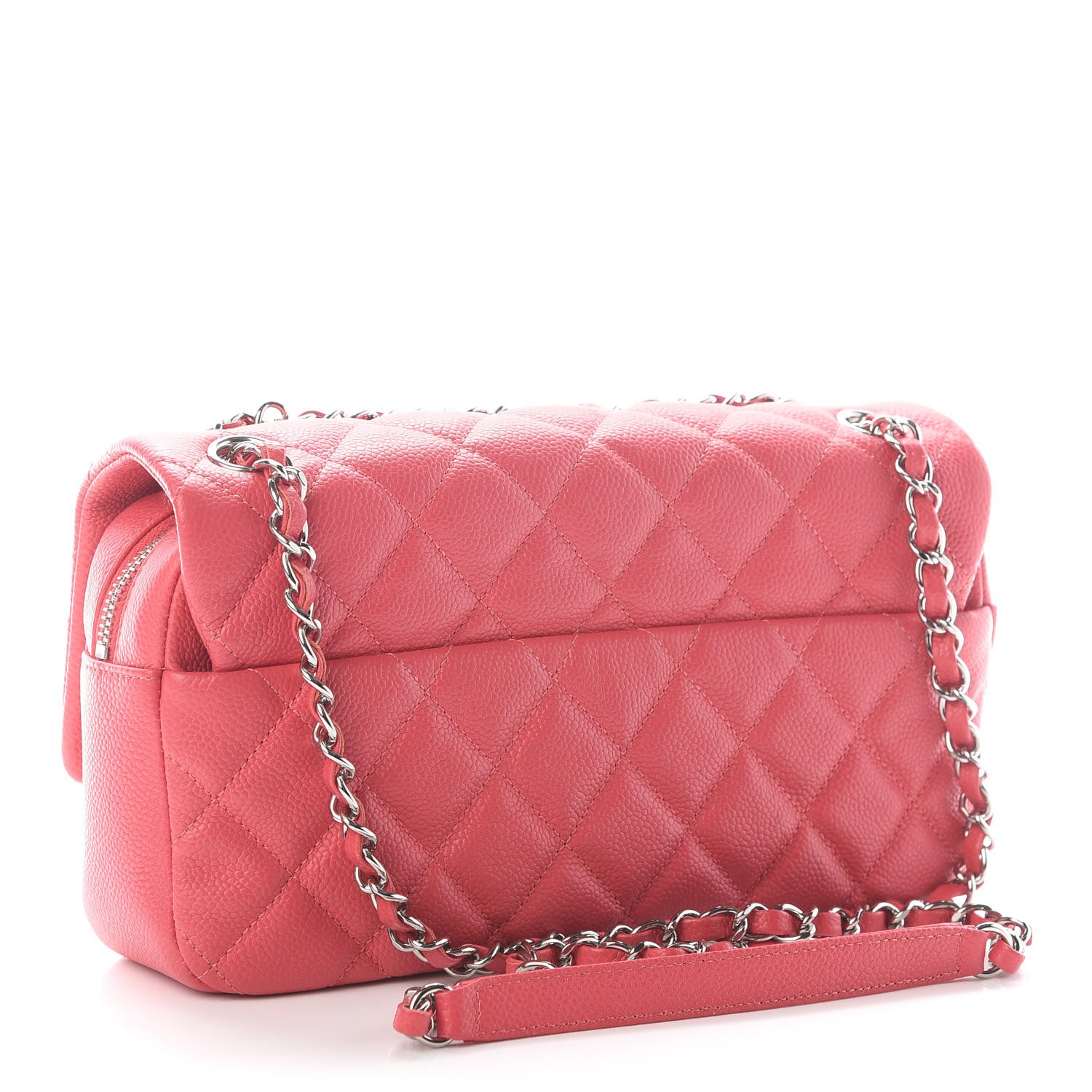 Chanel Caviar Quilted Medium Easy Flap Coral 3 of 9