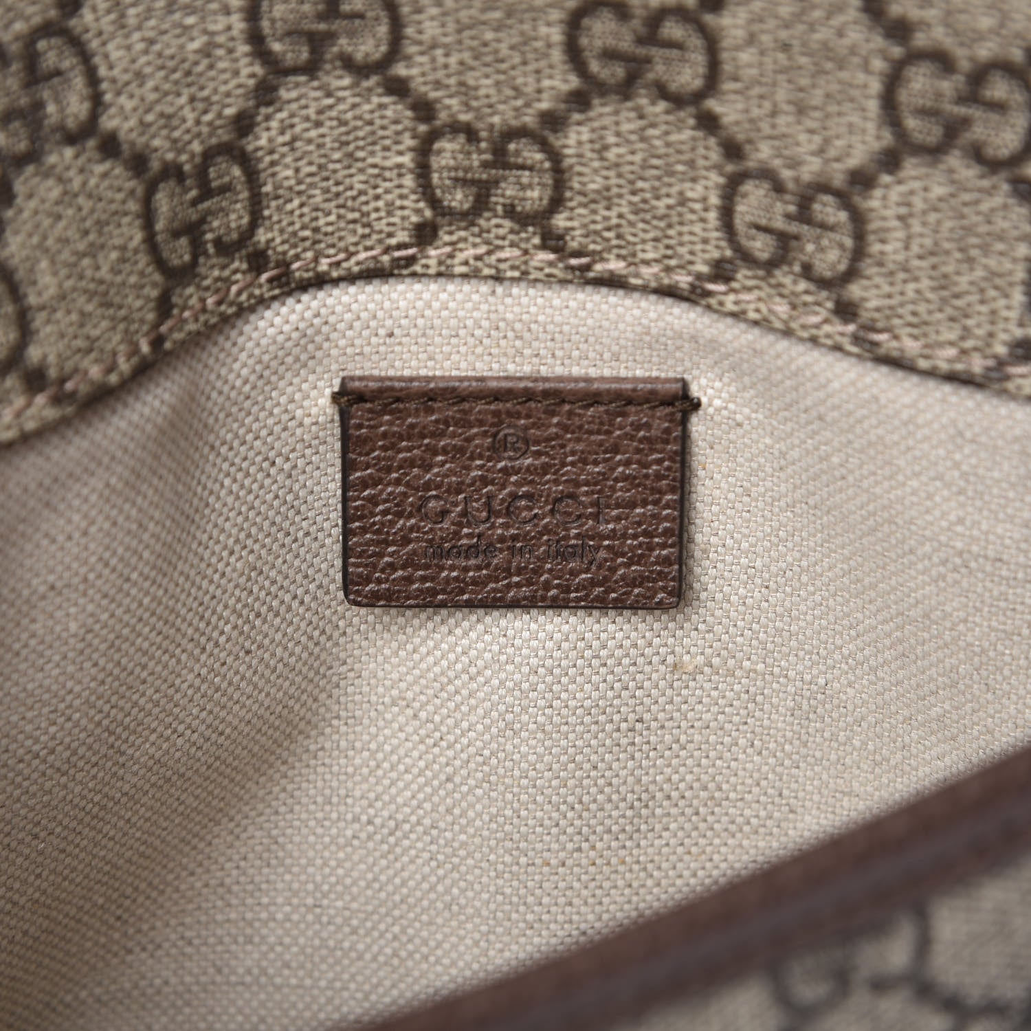 Gucci GG Supreme Monogram Neo Vintage Web Belt Bag Brown 8 of 9