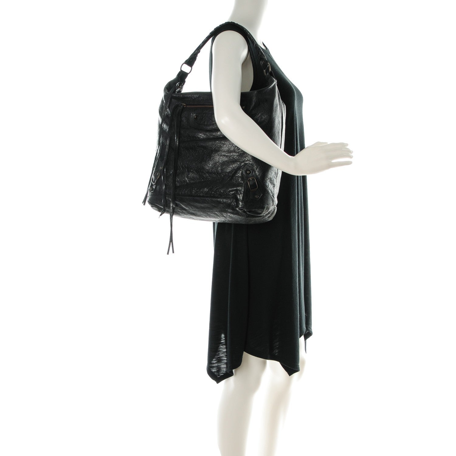 Balenciaga Agneau Classic Hardware Day Hobo Black 2 of 8