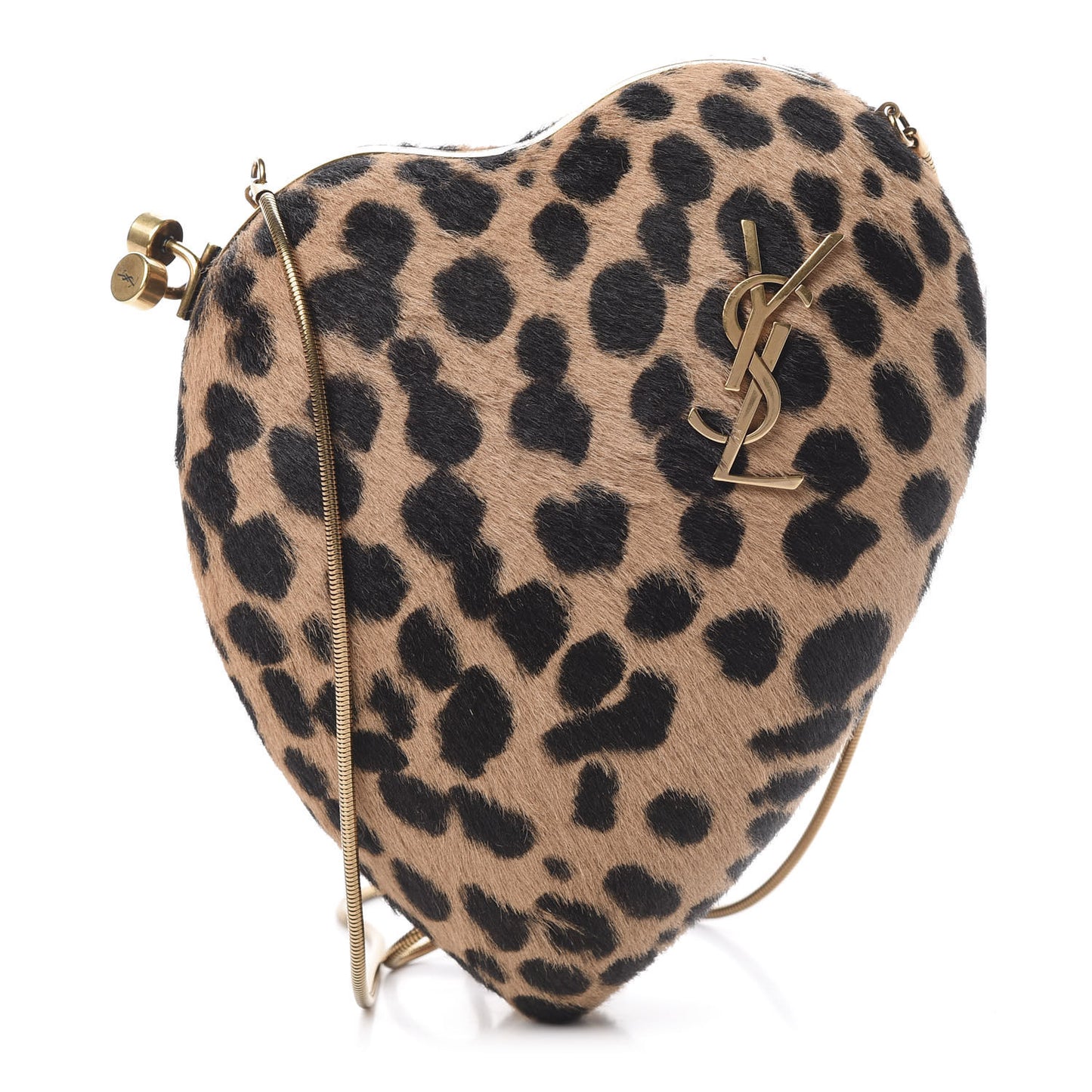 Pony Hair Leopard Love Box Bag Black