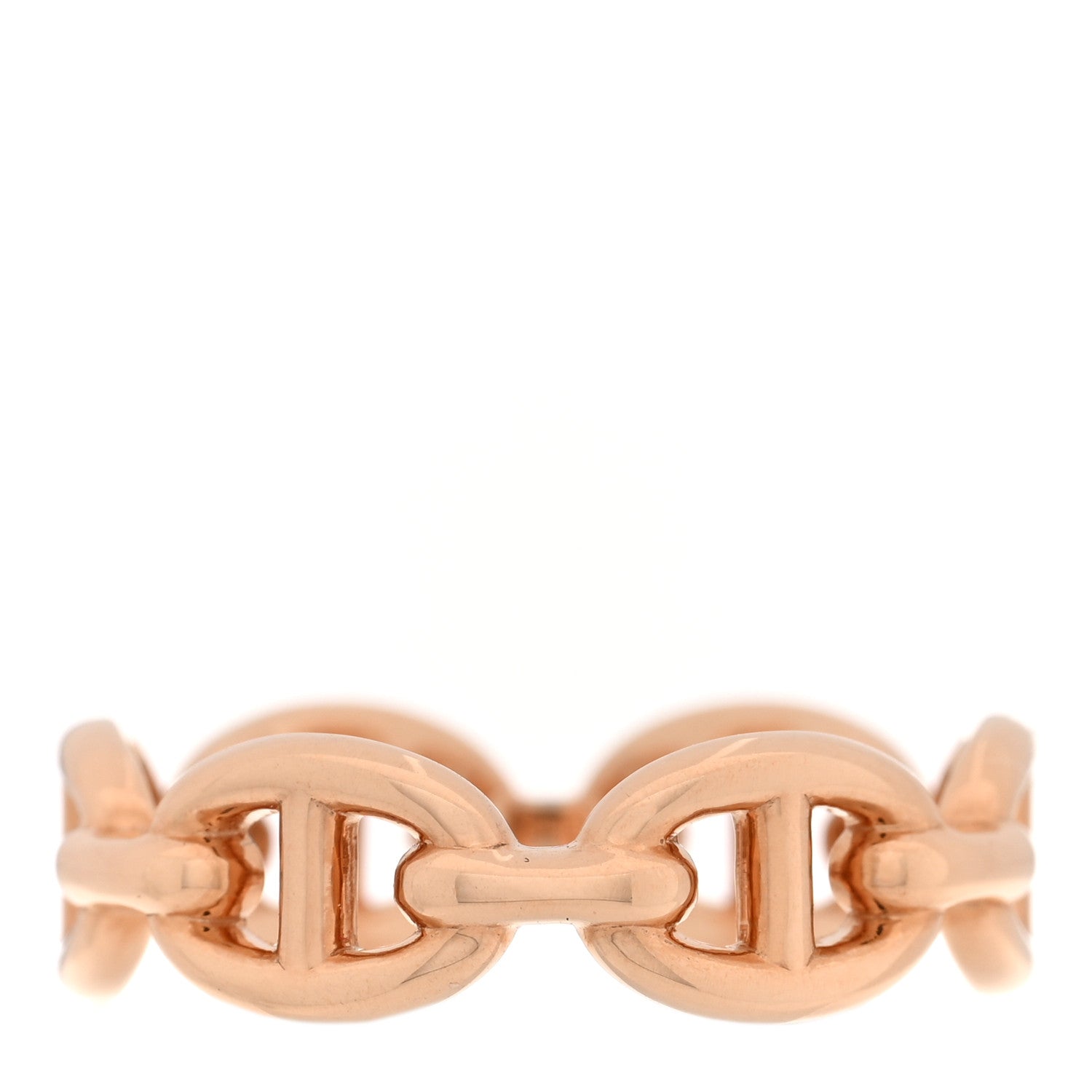 Hermes 18K Rose Gold PM Chaine d'Ancre Enchainee Ring 52 6 3 of 6