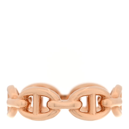 Hermes 18K Rose Gold PM Chaine d'Ancre Enchainee Ring 52 6 3 of 6