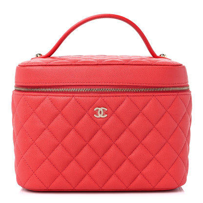 Chanel Caviar Quilted Large Vanity Pouch Red 3 of 12