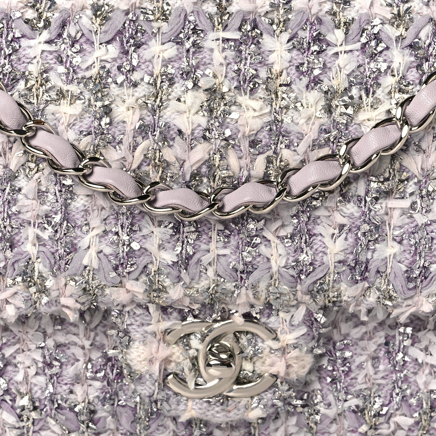 Chanel Tweed Medium Single Flap Pink 8 of 10