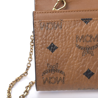 MCM Visetos Large Patricia Wallet On Chain Cognac 9 of 11