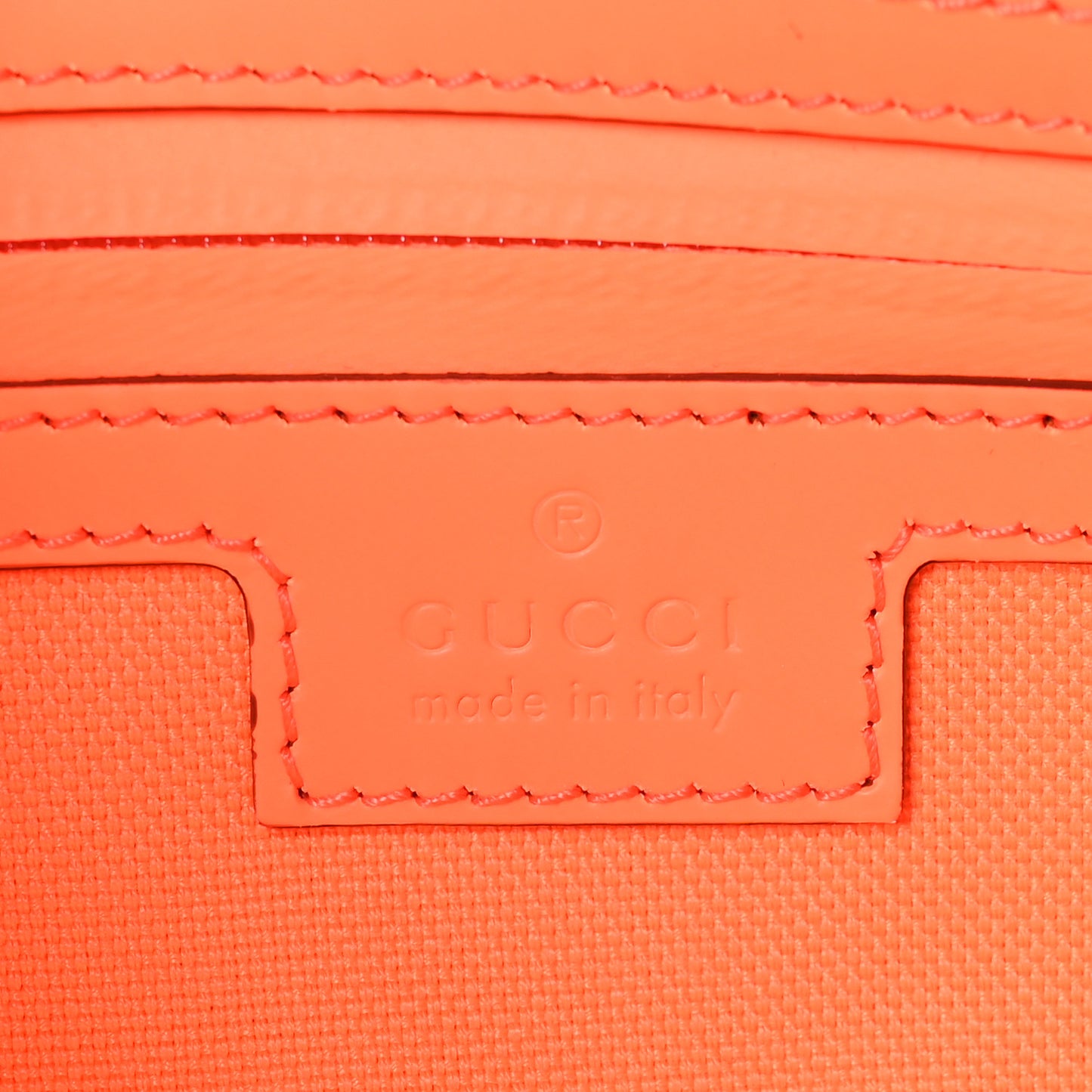 Rubber Effect Monogram GG Belt Bag New Orange Fluo