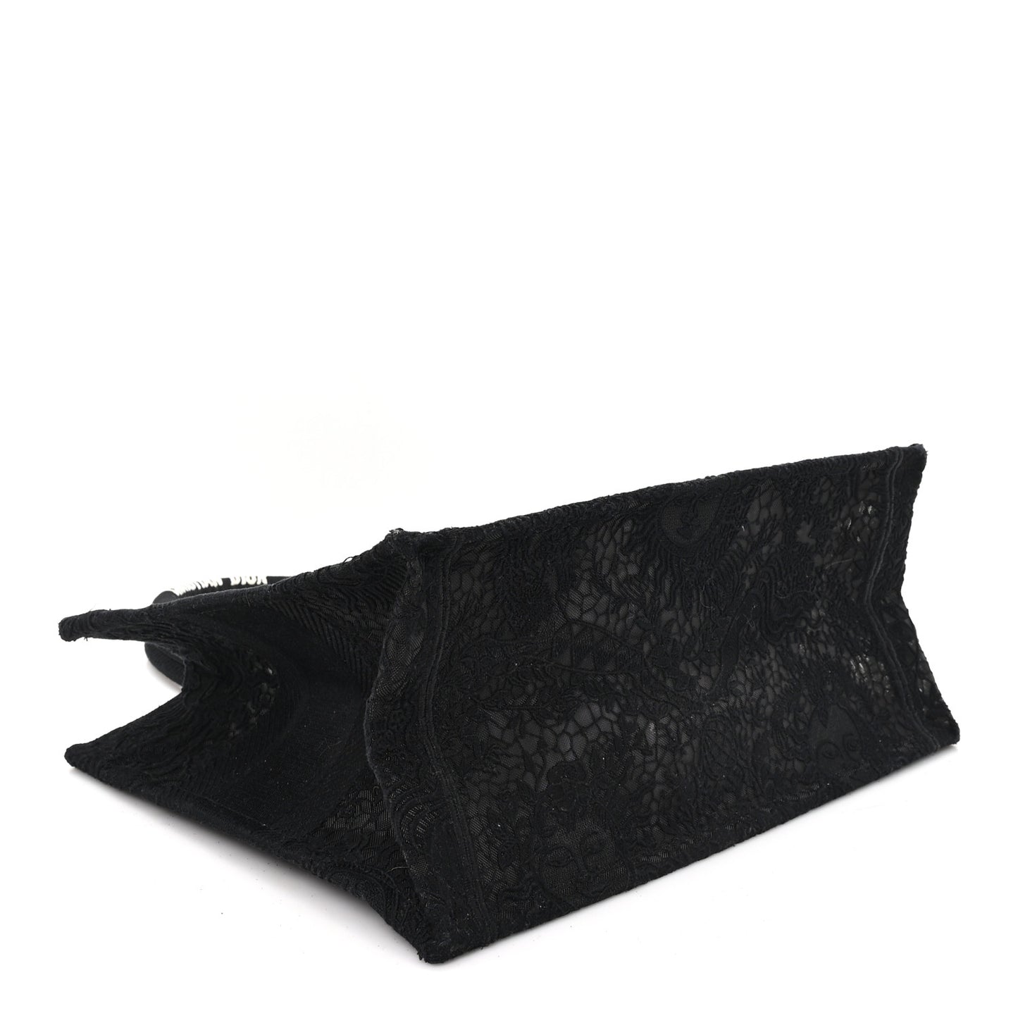 Canvas Embroidered Mesh Macrame Medium Toile de Jouy Soleil Book Tote Black