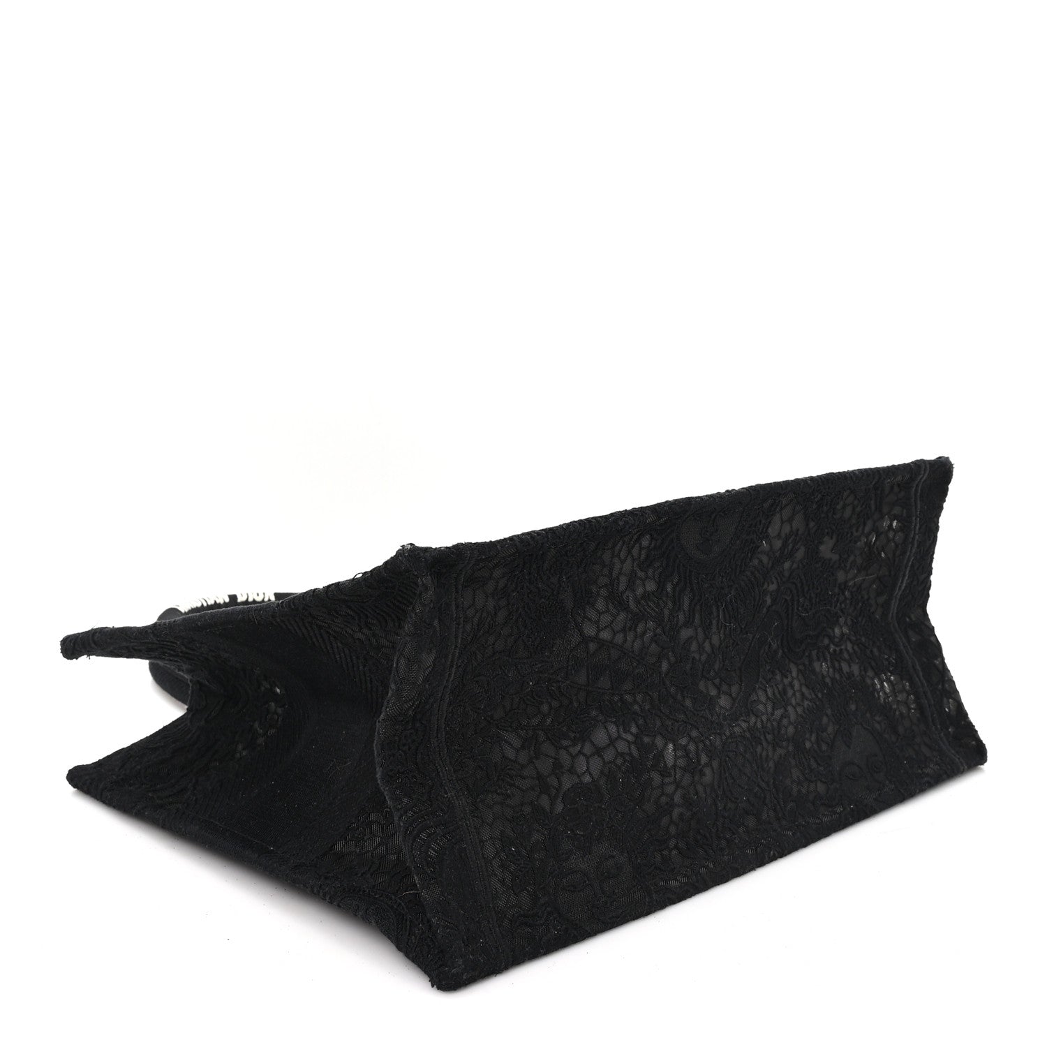 Christian Dior Canvas Embroidered Mesh Macrame Medium Toile de Jouy Soleil Book Tote Black 3 of 9