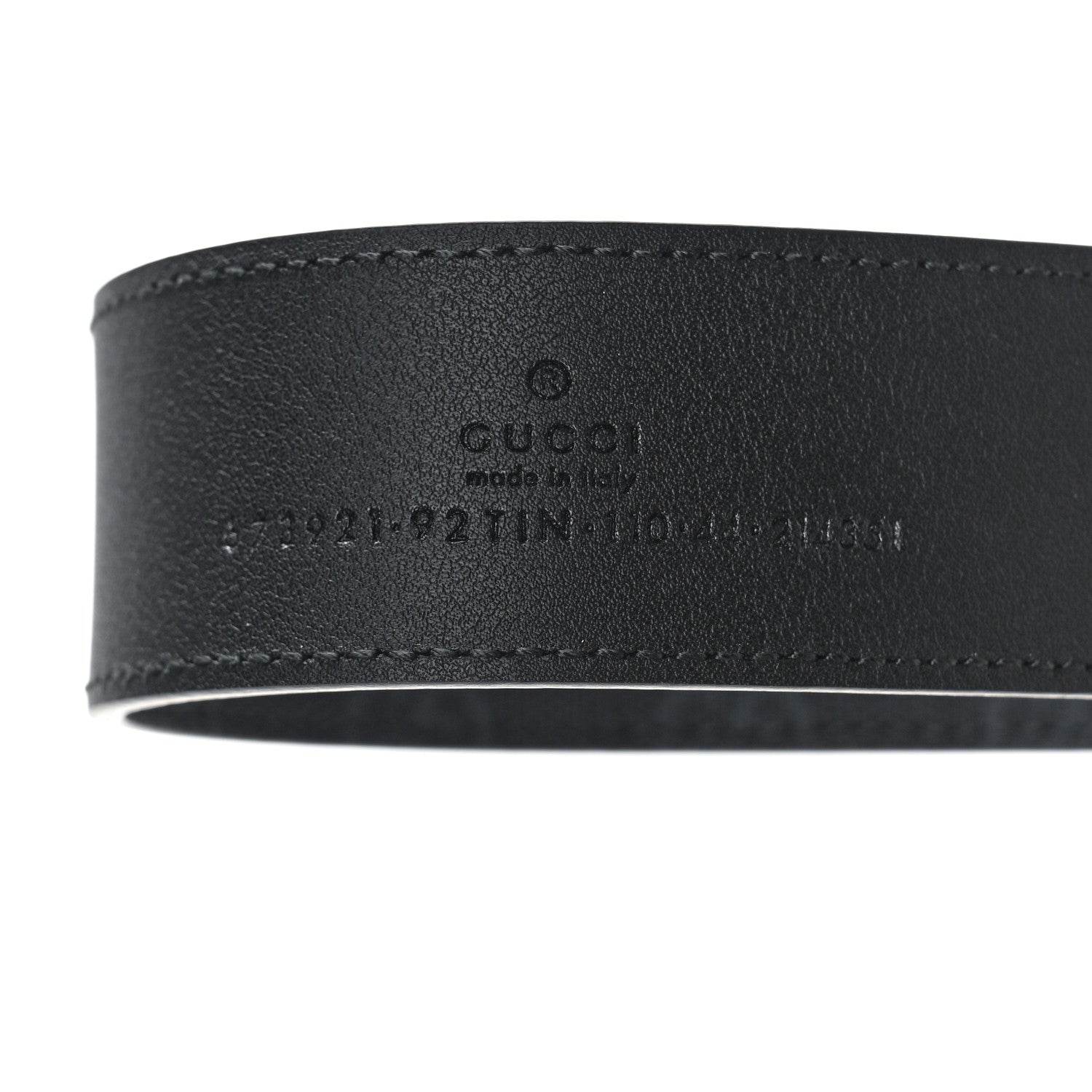 Gucci GG Supreme Monogram Plutone Calfskin 35mm Belt 110 44 Black 3 of 5