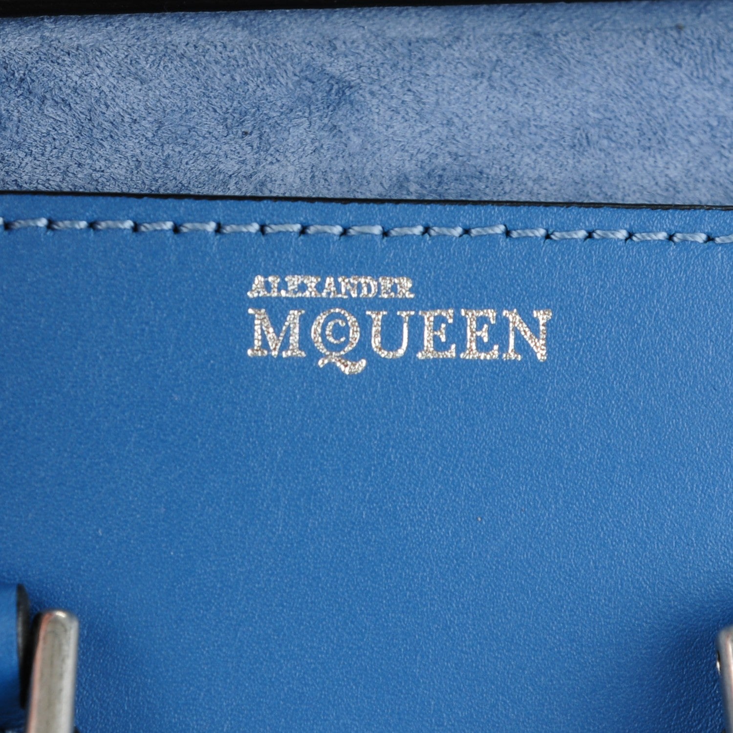 Alexander McQueen Calfskin Mini Heroine Blue 6 of 8