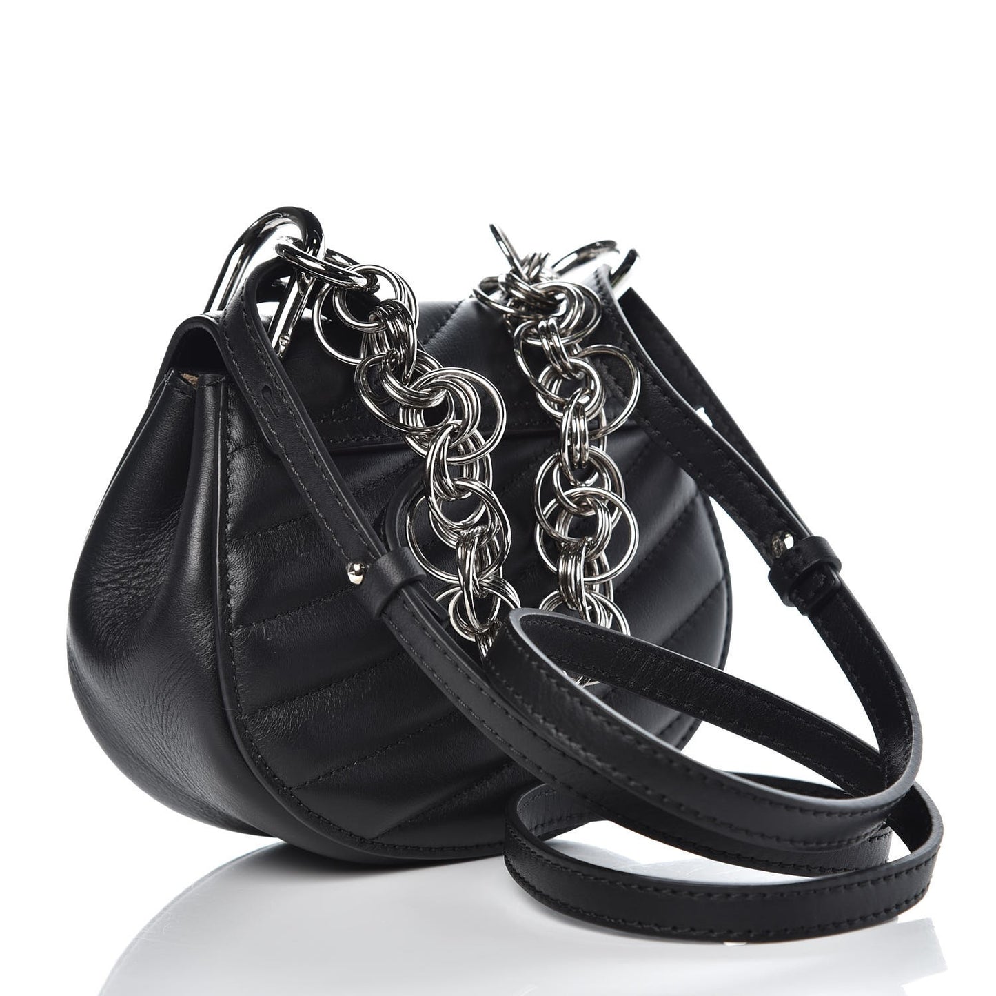 Calfskin Quilted Nano Drew Bijou Shoulder Bag Black