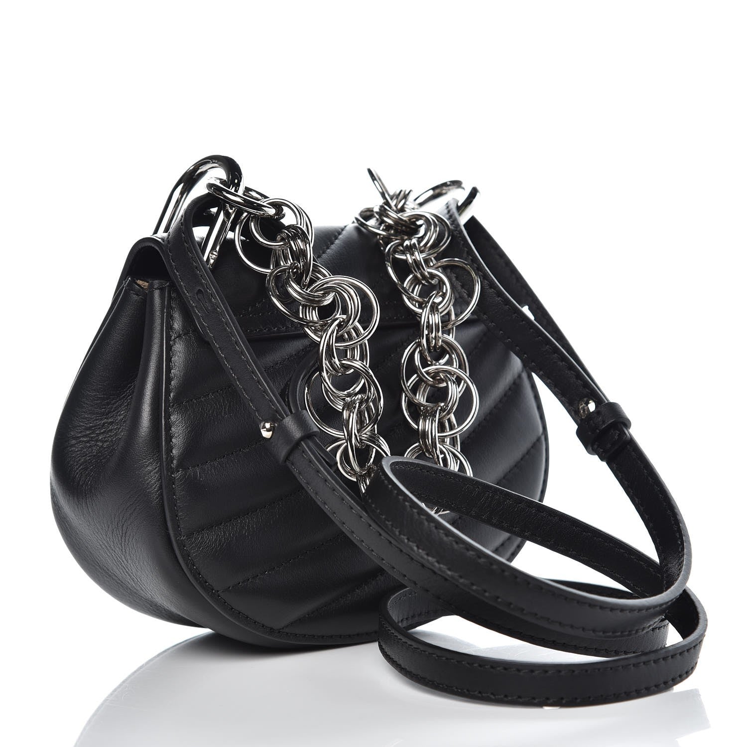 Chloe Calfskin Quilted Nano Drew Bijou Shoulder Bag Black 3 of 6