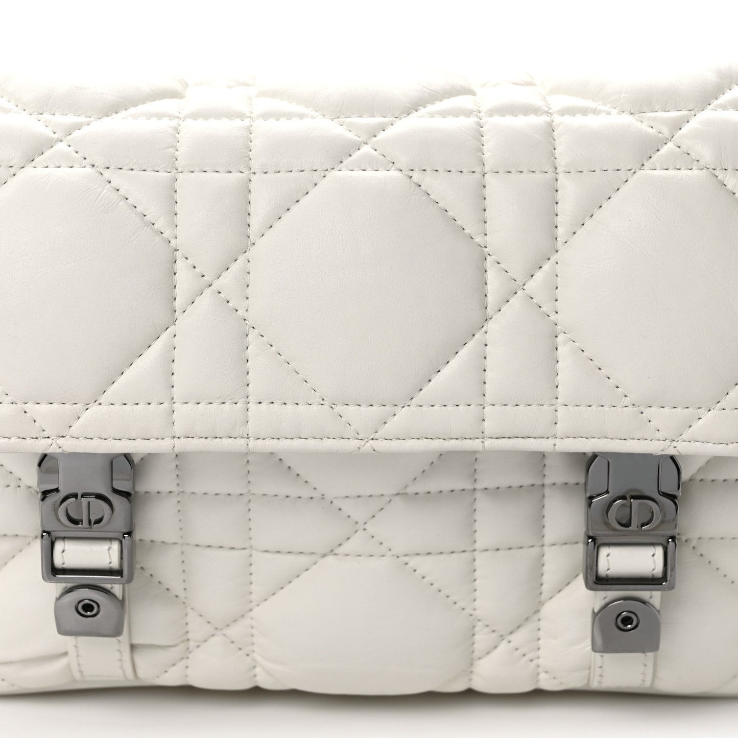 Calfskin Macrocannage Small Diorcamp Messenger Latte